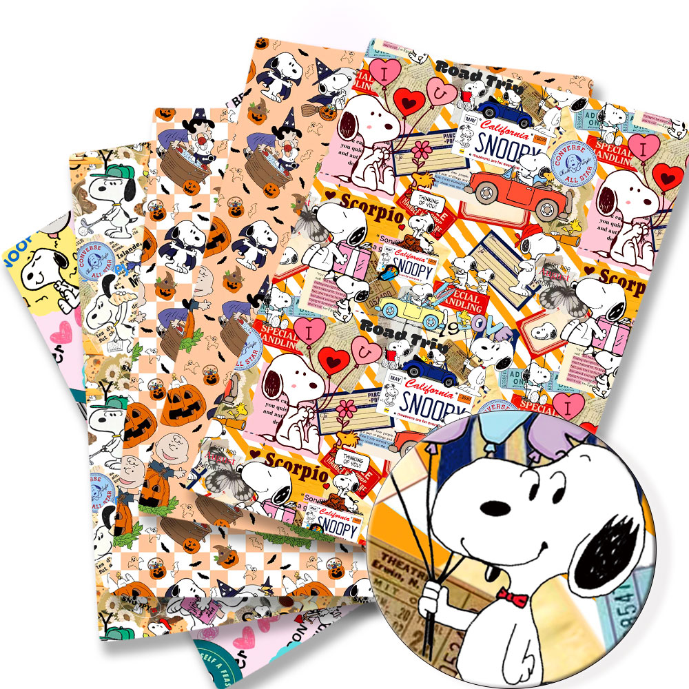 Sewing Textiles - タカラトミースヌーピー生地 140 × 50 センチメートル漫画ポリエステル綿生地パッチワークティッシュ子供ホームテキスタイル縫製人形ドレスカーテン