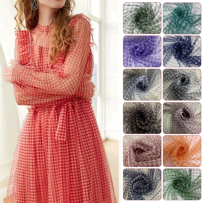 Is Sewing A Textile Craft - 90 × 150 センチメートルチェックメッシュ生地透明ドレス衣類手作り子供のプリンセスドレス人形スカート Diy 縫製クラフト材料