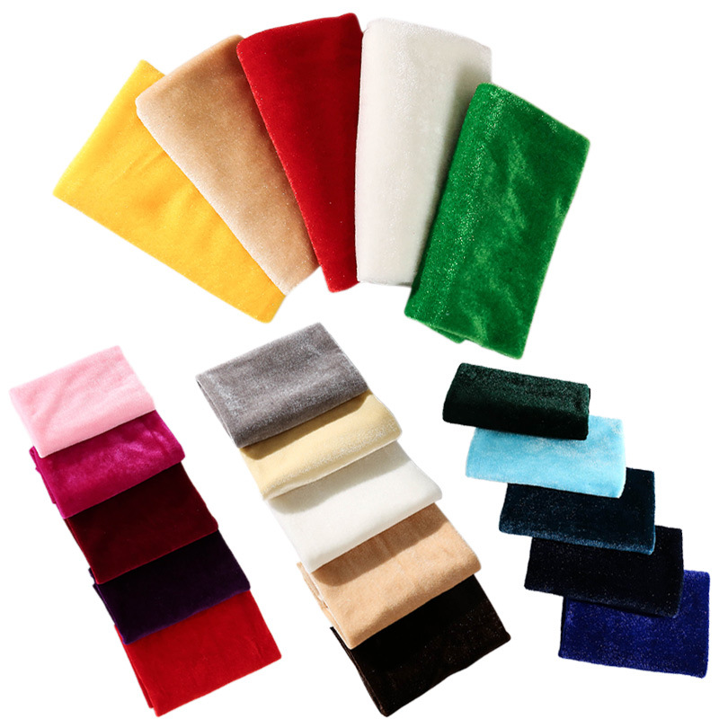 Sewing Velvet Fabric - 綿100% のベルベット生地,無地の衣服,ドレス,帽子,枕カバー,パッチワーク,50x50cm,5個。
