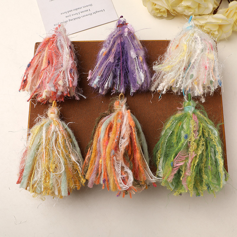 Is Sewing A Textile Craft - 6 個 10 センチメートル甘いカラフルなタッセルペンダント DIY 工芸品衣類装飾カーテンバッグ縫製アクセサリーキーホルダー吊り飾り