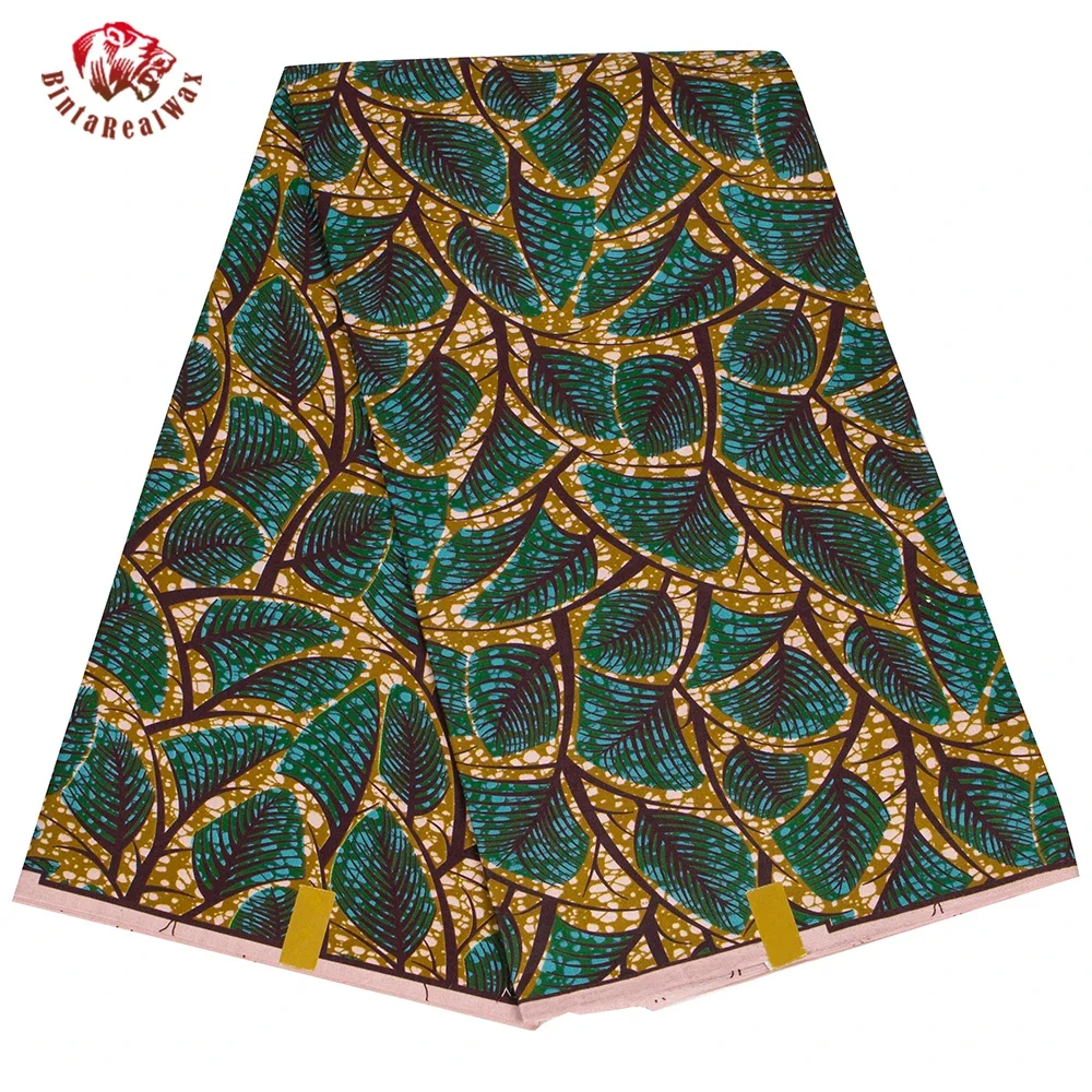 Is Sewing A Textile Craft - アフリカンアンカラプリント生地,リーフプリント生地,本物のワックスパッチワーク,ドレス,縫製,手工芸品,パーティー用DIYテキスタイル素材fp6542