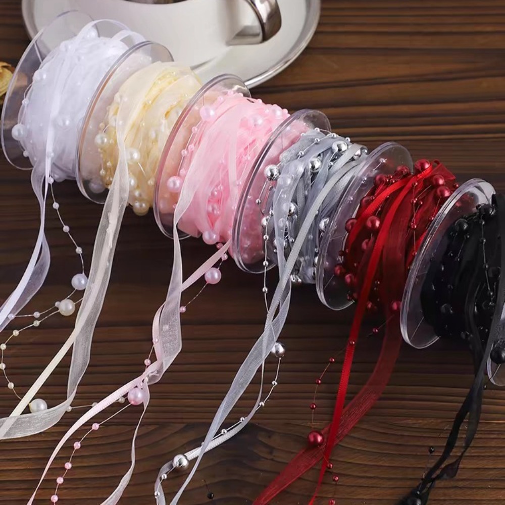 1 ロール 4.5 メートルビーズ糸ビーズパール花屋材料パー - Sewing Roll のレビューと価格