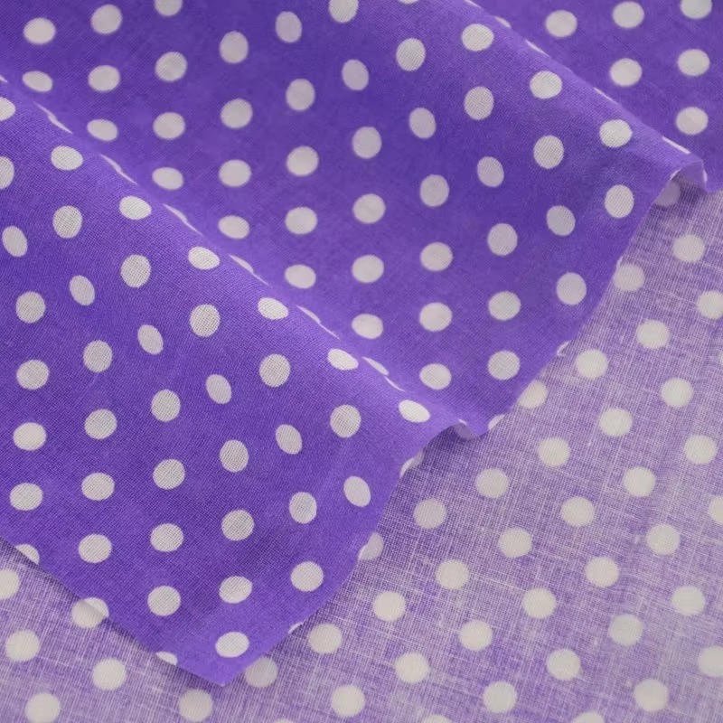 白いオレンジの水玉模様の綿生地,パッチワーク,ホームテキスタ - Sewing Textiles のレビューと価格