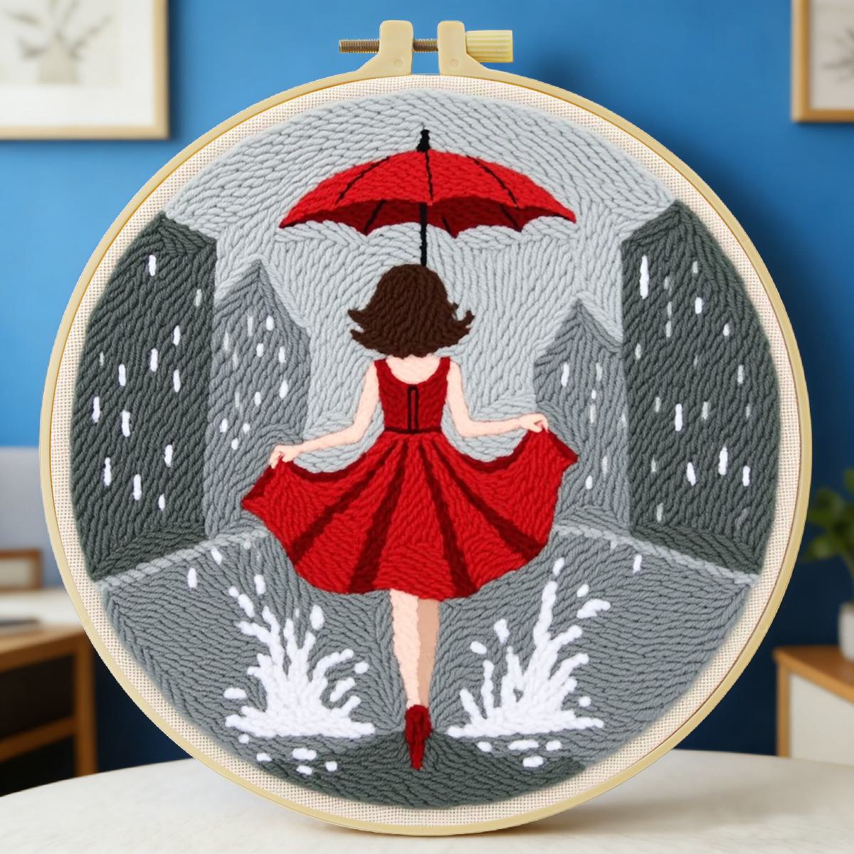 20X20CM/7.87インチ 女性用パンチニードル刺繍セッ - Is Sewing Textile Art のレビューと価格