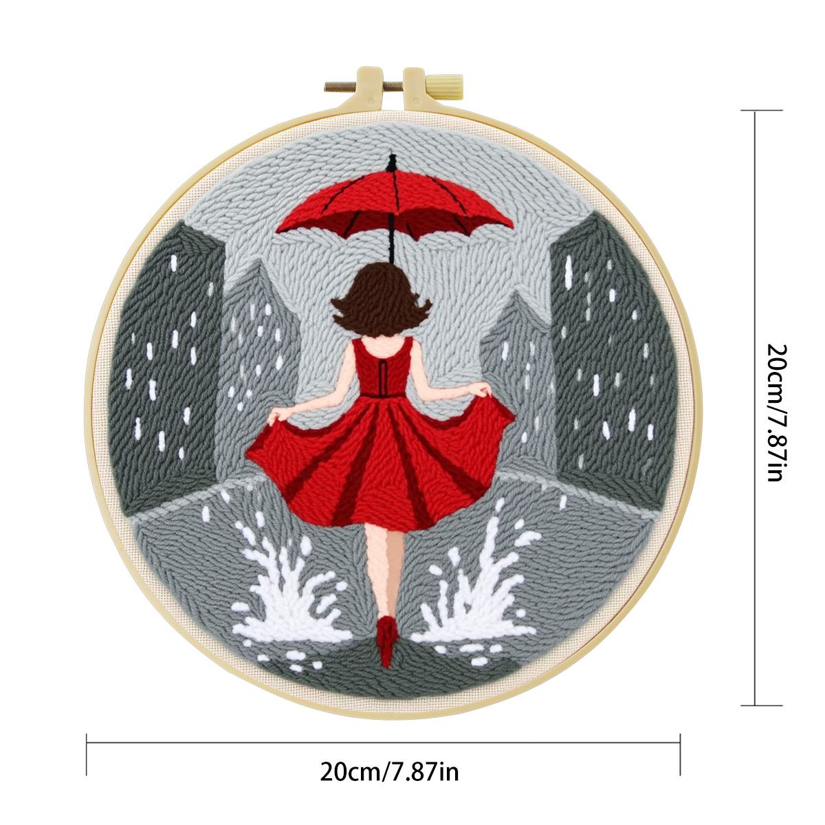 20X20CM/7.87インチ 女性用パンチニードル刺繍セッ - Is Sewing Textile Art のレビューと価格