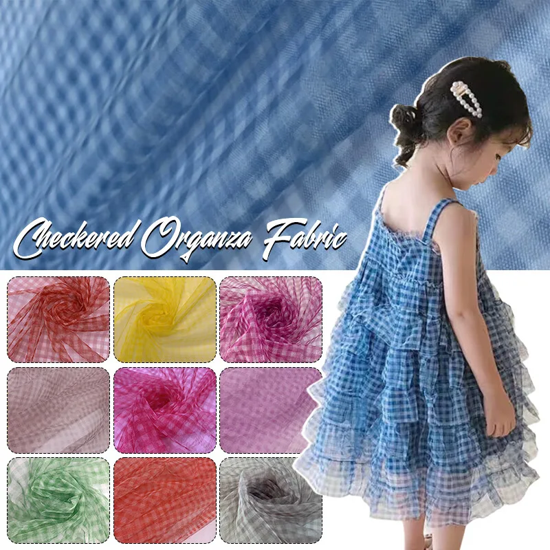 90 × 150 センチメートルチェックメッシュ生地透明ドレ - Is Sewing A Textile Craft のレビューと価格