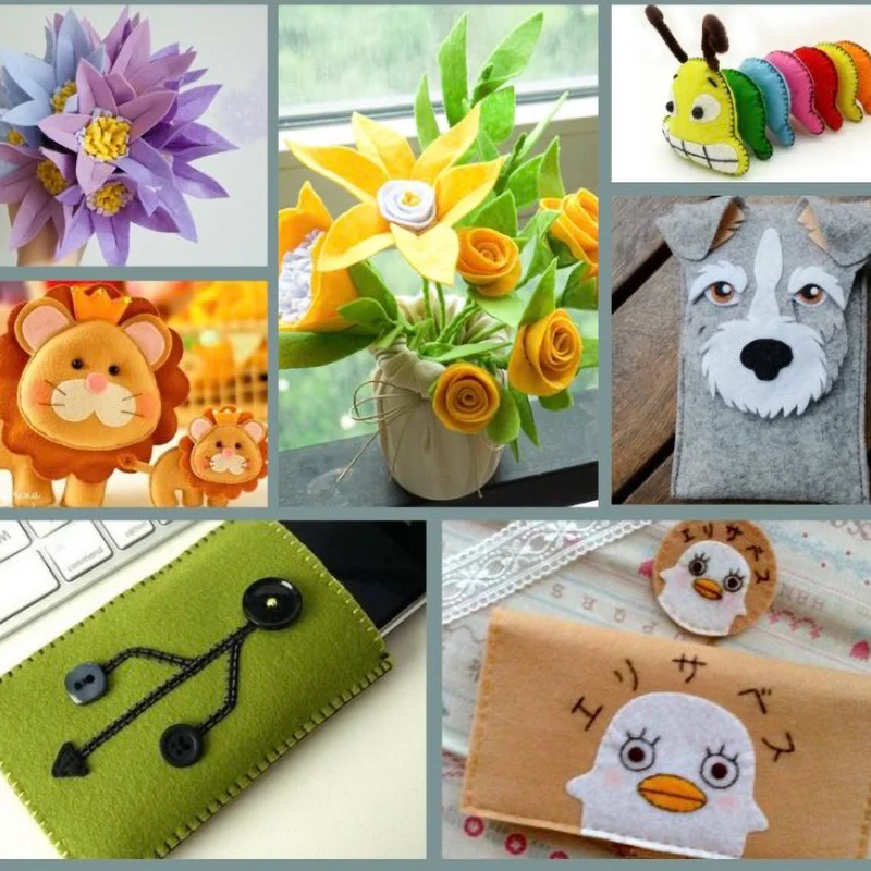 フェルト生地シートアソートカラー不織布フェルト正方形子供のた - Is Sewing A Textile Craft のレビューと価格