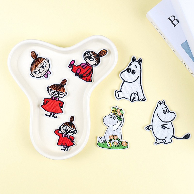 ムーミンかわいい漫画刺繍パッチ DIY 装飾アイロン接着アッ - Iron On Patch のレビューと価格
