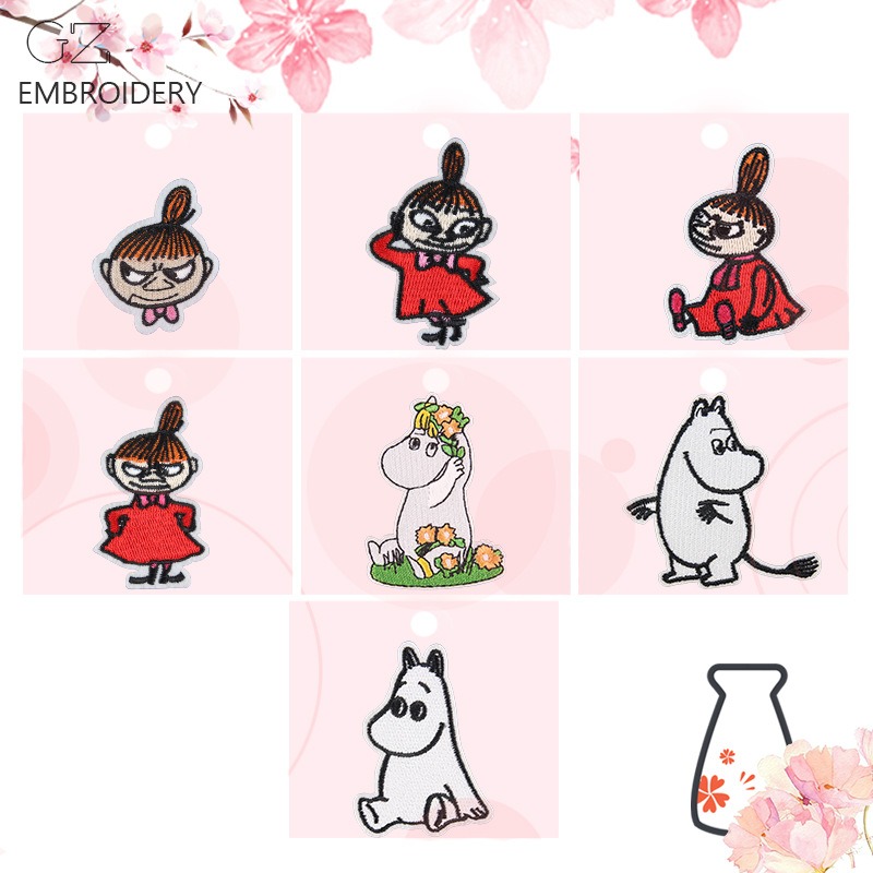 ムーミンかわいい漫画刺繍パッチ DIY 装飾アイロン接着アッ - Iron On Patch のレビューと価格