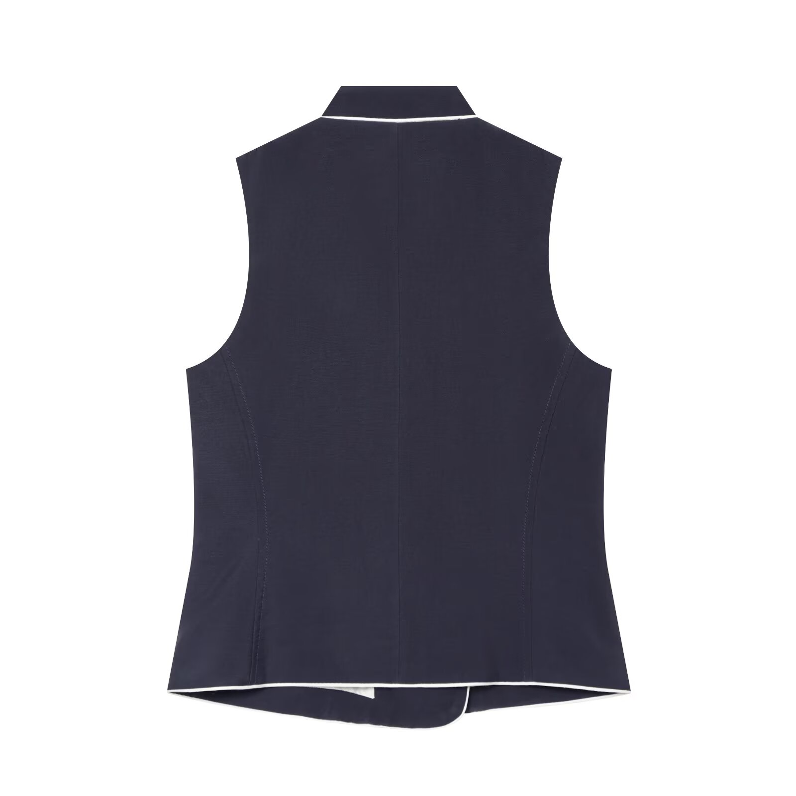 BSAY 女性コントラストスタンドカラーノースリーブシングル - Sewing Vest のレビューと価格