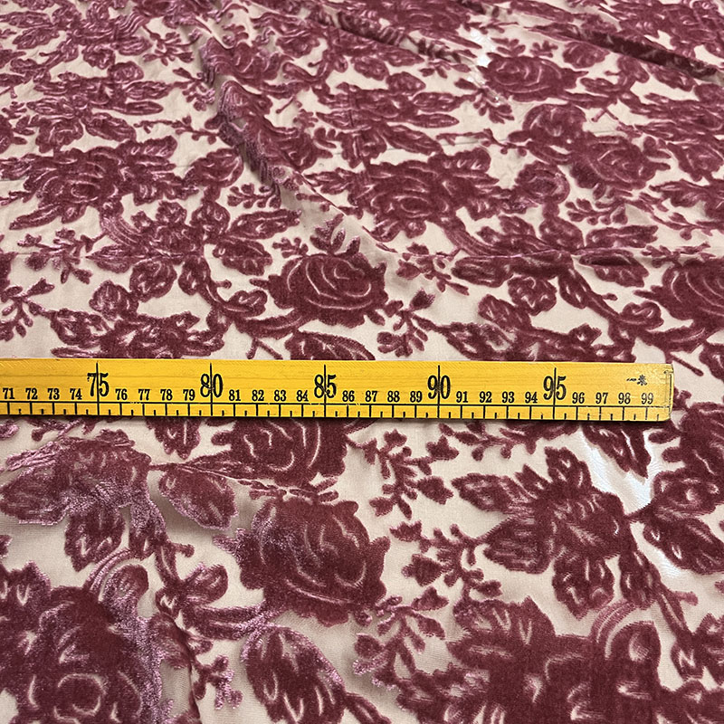 中国風のシルクベルベット生地 - レッドローズカットアウトエ - Sewing Velvet Fabric のレビューと価格