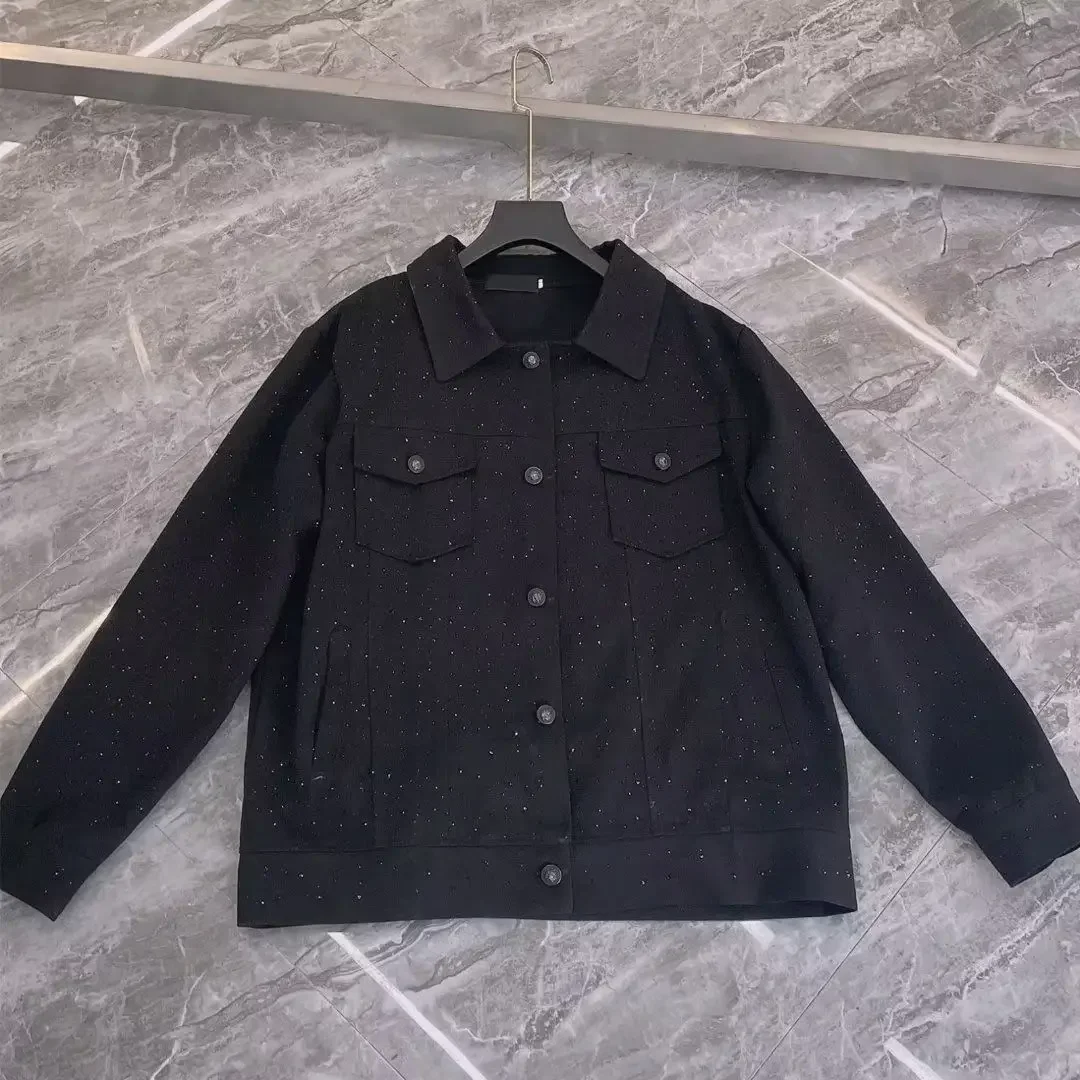 メンズデニムジャケット,スリム,ショート,カジュアル,ブラッ - Sewing Jackets のレビューと価格