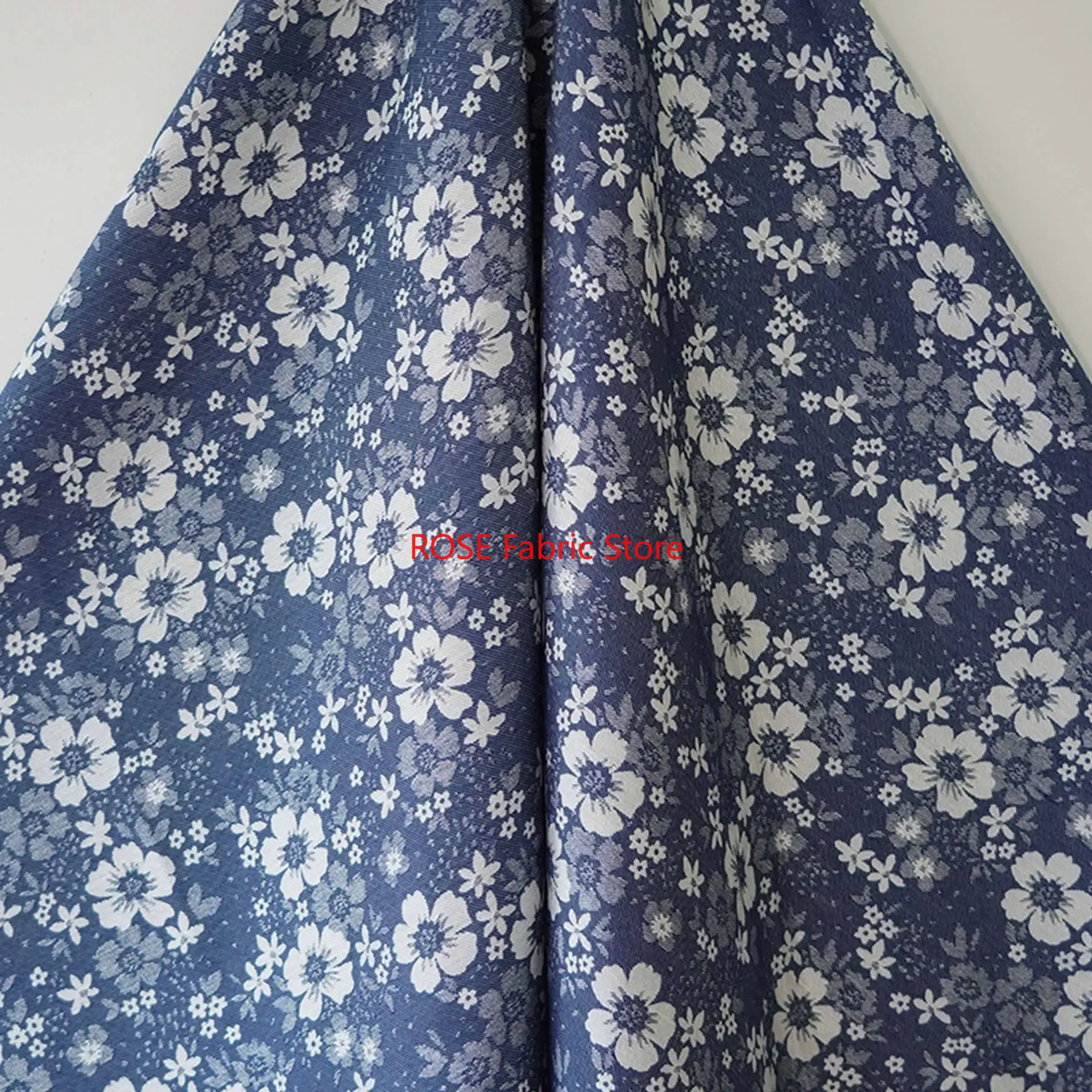 1 メートルレトロコットン模造デニムジャケットジャカード生地 - Sewing Jackets のレビューと価格