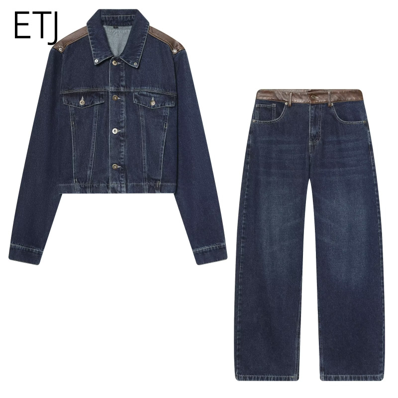 ETJ レディースデニムジャケット＆ジーンズセット クロップ - Sewing Jackets のレビューと価格