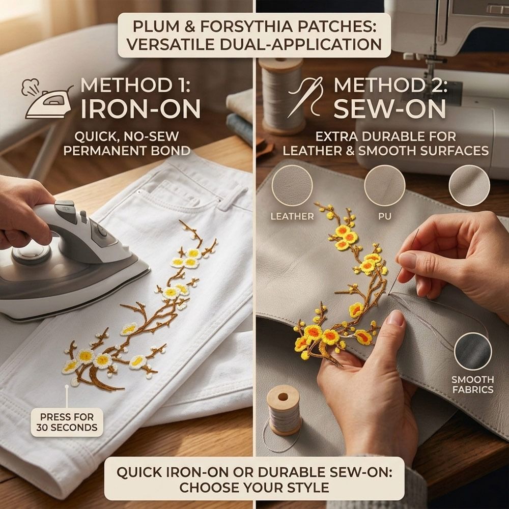 DIY桜のアイロン接着パッチ アイロン接着＆縫い付け ホット - Sewing Textiles のレビューと価格