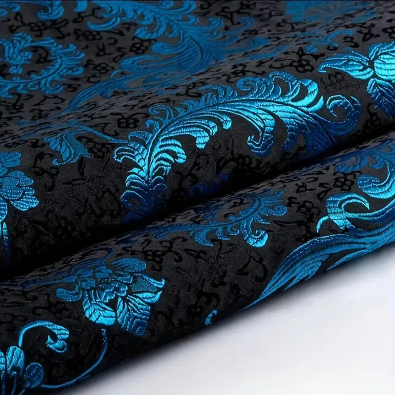 3Dブルーフェニックステールブロケード生地 — 衣類、DIY - Sewing Garments のレビューと価格
