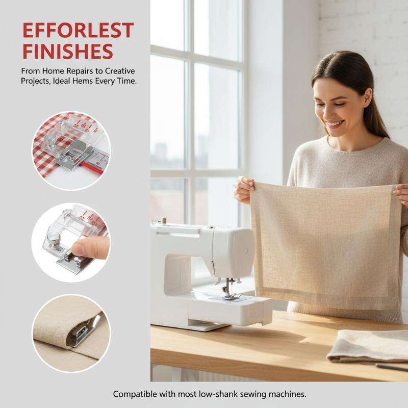調整可能なバイアステープバインディングフットスナッププレッサ - Sewing Machine In Textile のレビューと価格