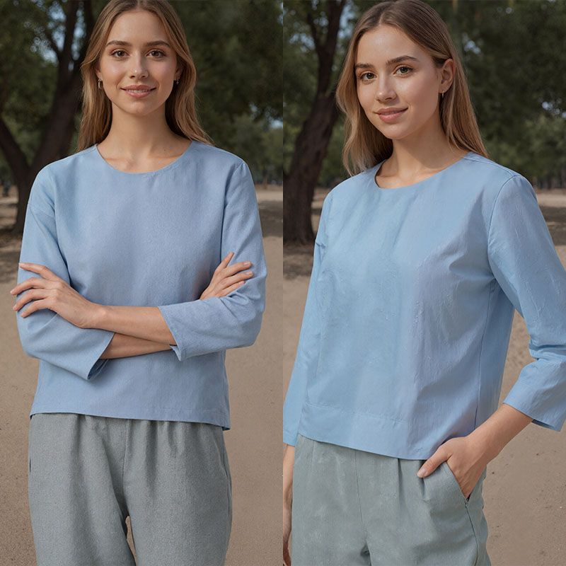 女性用リネンブラウスの縫製パターン（8サイズ：XS-4XL） - Textile Sewing Patterns のレビューと価格