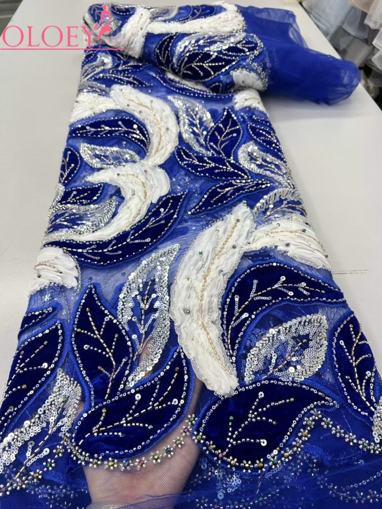 OLOEYラグジュアリーアフリカンスパンコールビーズベルベッ - Sewing Velvet Fabric のレビューと価格