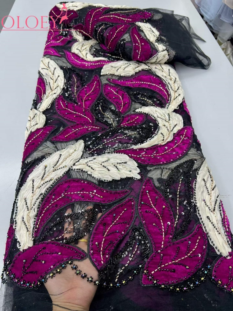 OLOEYラグジュアリーアフリカンスパンコールビーズベルベッ - Sewing Velvet Fabric のレビューと価格