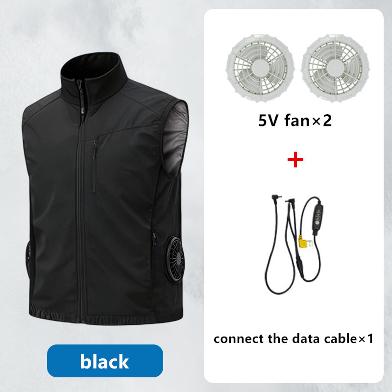夏用男性用熱中症予防冷却高風量ファンインテリジェント空調服ベ - Sewing Vest のレビューと価格