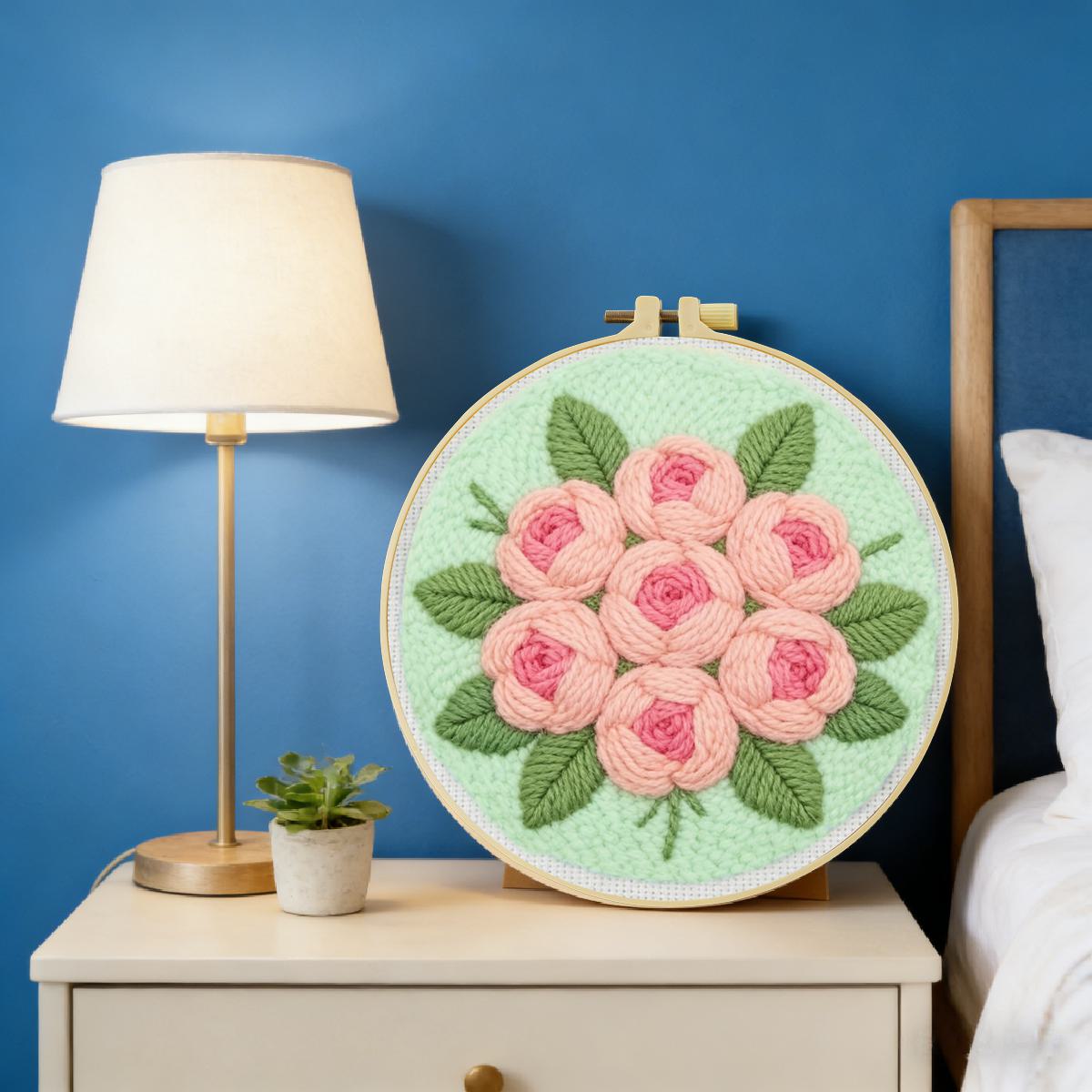 20X20CM/7.87インチフラワーパンチニードル刺繍セッ - Is Sewing Textile Art のレビューと価格