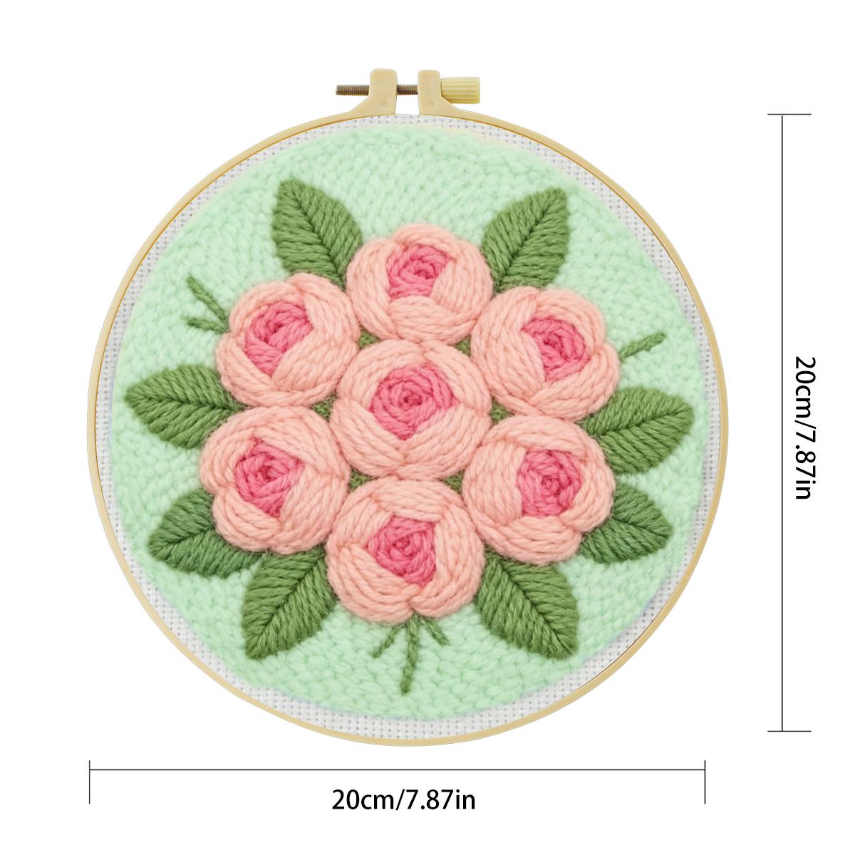 20X20CM/7.87インチフラワーパンチニードル刺繍セッ - Is Sewing Textile Art のレビューと価格